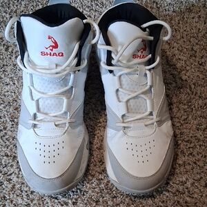 SHAQ Men's White and Gray Athletic Sneakers - Supportive Performance Shoes